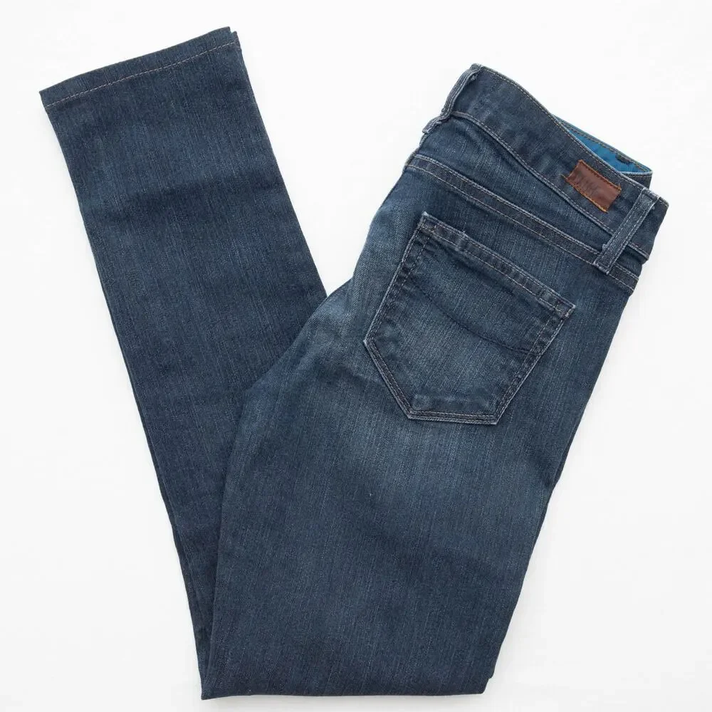 Paige Dark Wash Mid-Rise Skyline Skinny Jeans Size 26